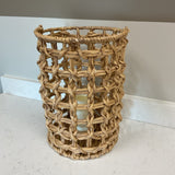Large Rattan Candleholder