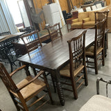 Barley Twist Dining Table with 6 Chairs