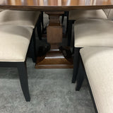 Bernhardt Dining Table with 2 Leaves and 8 Chairs