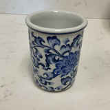 Small Blue & White Floral Vase