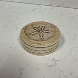Set of 4 Sand Dollar Coasters