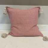 Pink Tassel Pillow