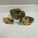 Set of 3 Calcite Crystal Buffalo