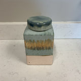 Light Blue and White Container with Lid