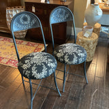 Pair of Black and White French Chairs