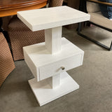 3 Tier White End Table