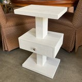3 Tier White End Table