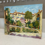 Grimaud La Mairie Oil by Georges Flanet