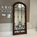 Spanish Wrought Iron Wood Carved Mirror