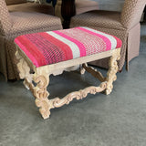 Carved Leg Footstool