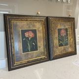 Pair of Red Floral Prints
