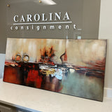 Red & Teal Canvas Abstarct