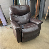 LaZBoy James Leather Power Recliner with Massage and Heat