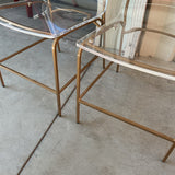 Pair of Gabby Penelope Acrylic & Gold Chairs