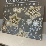 Mirrored Floral Capiz Art (As Is)