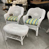 Pair of Wicker Chairs with Table