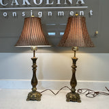 Pair of Brass Buffet Lamps