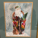 Set of 3 Santa Watercolors by Judy B Jarrett