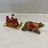 Santa with Sleigh Bear