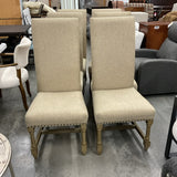 Set of 6  Dining Chairs with Nail Heads