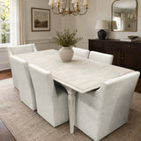 6 Bernhardt Casey Chairs & Dining Table with 1 Leaf