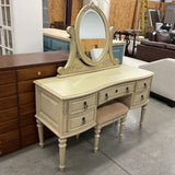 Kincaid Vanity with Mirror and Stool