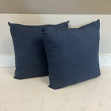 Pair of Sunbrella Blue Pillows