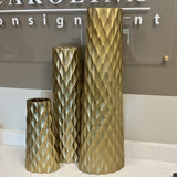 Set of 3 Geometric Floor Vases