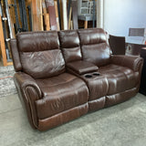 Power Reclining Loveseat with Headrest Adjustment