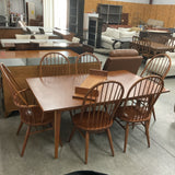 Amish Made Table,2 Leaves & 6 Chairs