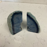 Blue Agate Stone Bookends