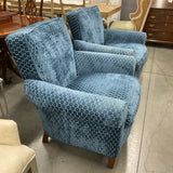 Pair of Blue Club Chairs