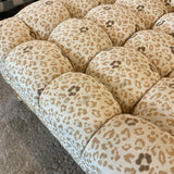Leopard Tufted Ottoman