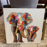 Mom & Baby Elephant Canvas