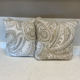 Pair of Paisley Feather Pillows