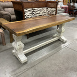 Wood Top Console Table