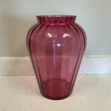 Pilgrim Cranberry Glass Vase