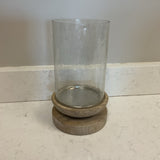 Wooden Base Candle Hurricane