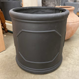 Tall Round Black Planter (R)