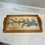 Nautical Wood Map Tray of Lake Murray