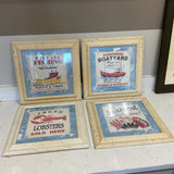 4 Piece Seafood/Boat Art