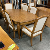Broyhill Table, 8 Chairs, 2 Leaves