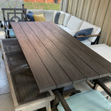 Hampton Outdoor by Arhaus Table, 2 Benches and 2 Chairs (R)