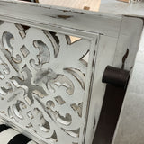 Painted Bench with Cushion