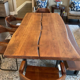Live Edge Table with Bench and 4 Chairs