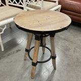 Wood Round Adjustable Table