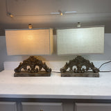 Pair of Scroll Lamps