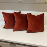 Set of 3 Rust Pillows