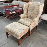 Wingback with Ottoman (As Is)