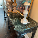 Painted Console with Green Stone Top